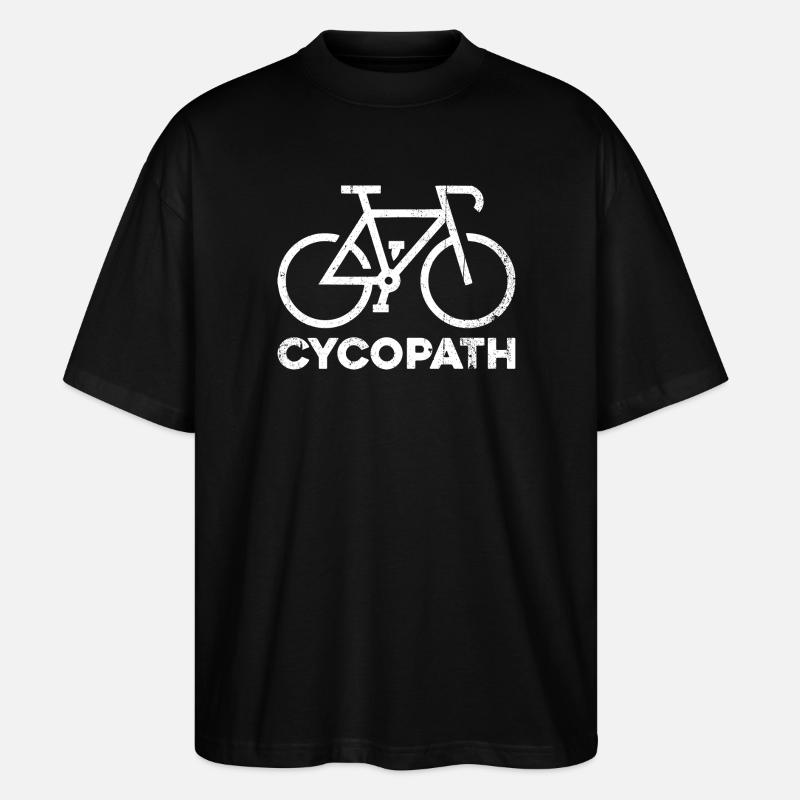 Cyclopathe Vélo Icône Tee Design - T-shirt bio Blaster 2.0 coupe oversize Stanley/Stella Unisexe - noir