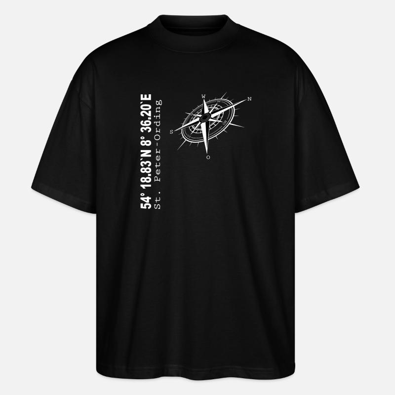 St Peter Ording - Stanley/Stella Oversized Unisex Bio T-Shirt Blaster 2.0 - Schwarz