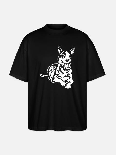 Bouvier australien « Black Edition » - T-shirt bio Blaster 2.0 coupe oversize Stanley/Stella Unisexe - noir