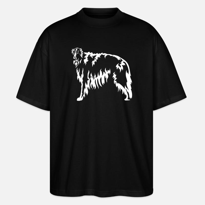 Borzoi « Édition Noire » - T-shirt bio Blaster 2.0 coupe oversize Stanley/Stella Unisexe - noir