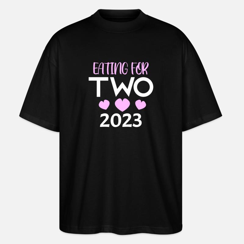 Zwillinge Schwanger - Stanley/Stella Oversized Unisex Bio T-Shirt Blaster 2.0 - Schwarz