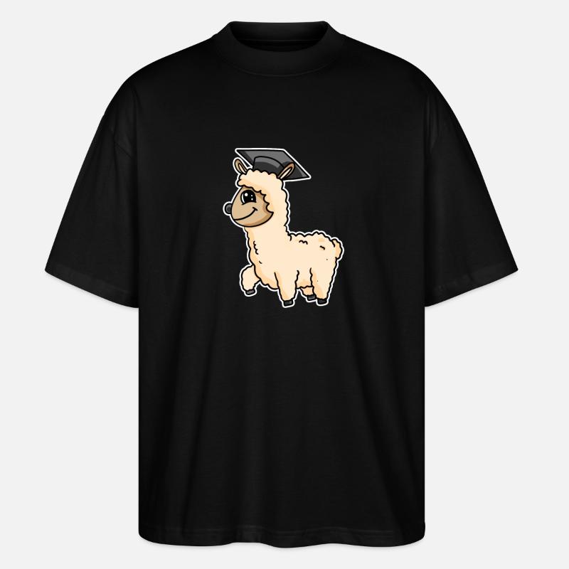 Master Abschluss Alpaka - Stanley/Stella Oversized Unisex Bio T-Shirt Blaster 2.0 - Schwarz