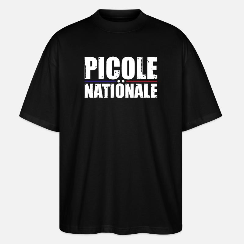 Picole Nationale - T-shirt bio Blaster 2.0 coupe oversize Stanley/Stella Unisexe - noir