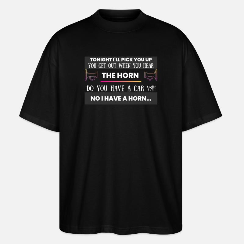 Hupen-Witz: Hast du ein Auto? - Stanley/Stella Oversized Unisex Bio T-Shirt Blaster 2.0 - Schwarz