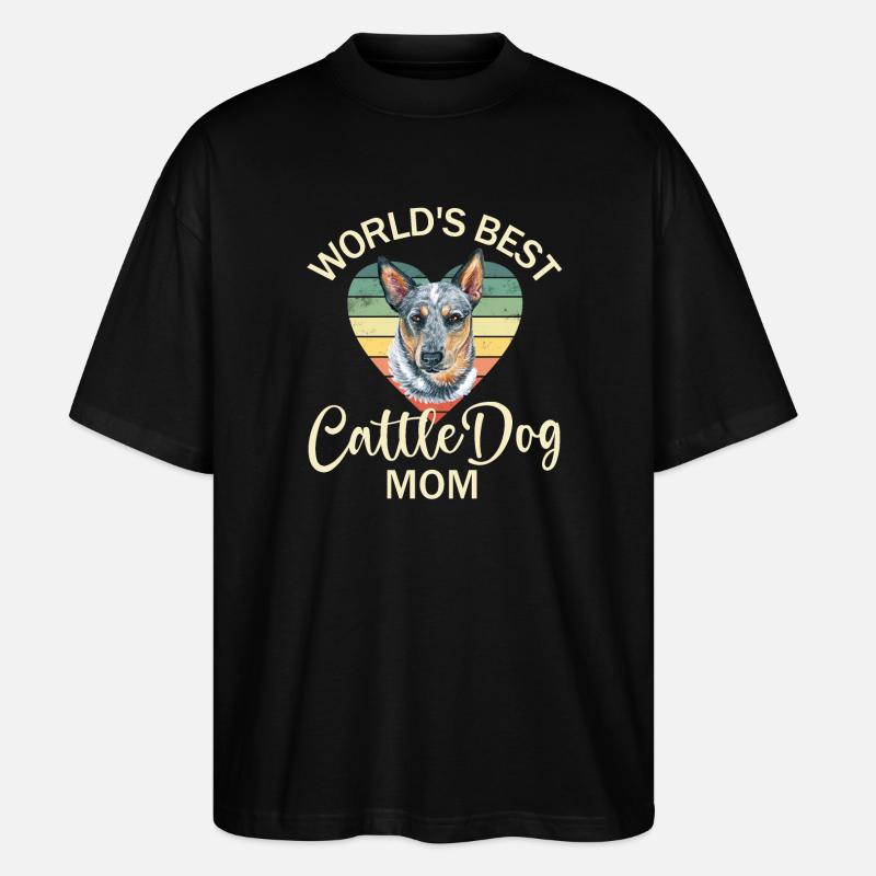 Australian Cattle Dog - Stanley/Stella Oversized Unisex Bio T-Shirt Blaster 2.0 - Schwarz