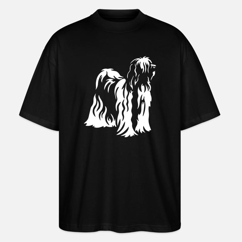 Tibet Terrier "Black Edition" - Stanley/Stella Oversized Unisex Bio T-Shirt Blaster 2.0 - Schwarz