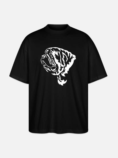 English Mastiff Head "Black Edition" - Stanley/Stella Oversized Unisex Organic T-shirt Blaster 2.0 - black