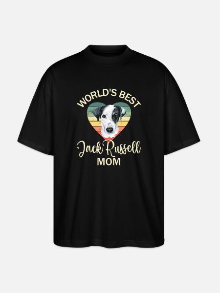 Dog Jack Russell Terrier - Stanley/Stella Oversized Unisex Organic T-shirt Blaster 2.0 - black