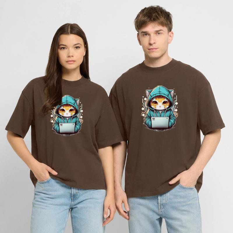 Coding cat Stanley/Stella Oversized Unisex Organic T-shirt Blaster 2.0