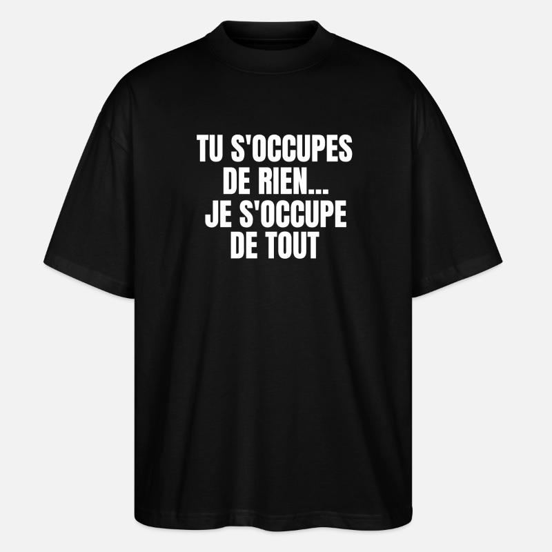expression, langue française - T-shirt bio Blaster 2.0 coupe oversize Stanley/Stella Unisexe - noir