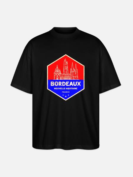 Bordeaux Emblem Nouvelle-Aquitaine - Stanley/Stella Oversized Unisex Organic T-shirt Blaster 2.0 - black