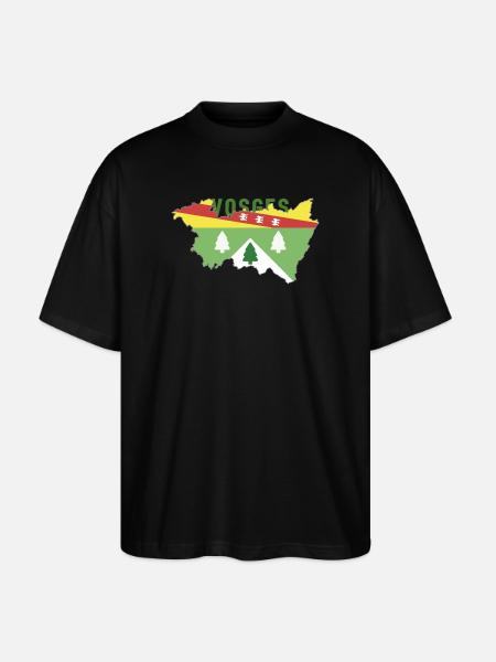 Kort over Vogeserne og dets våbenskjold - Stanley/Stella Oversize Unisex Øko T-shirt Blaster 2.0 - sort