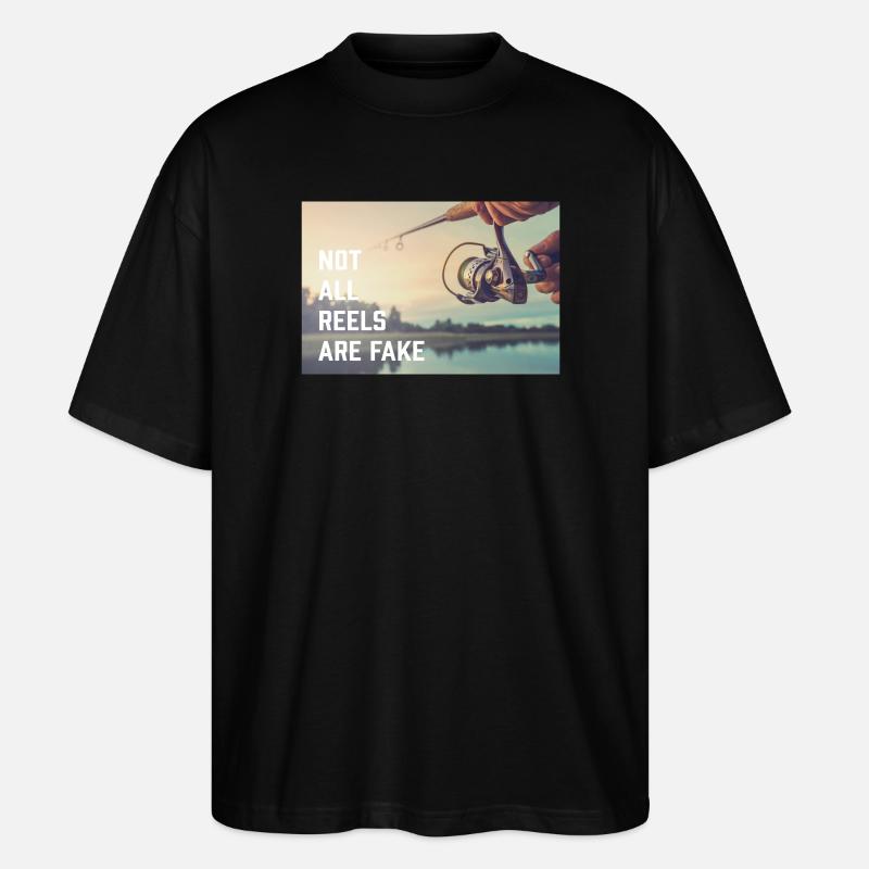not all reels - Stanley/Stella Oversized Unisex Bio T-Shirt Blaster 2.0 - Schwarz
