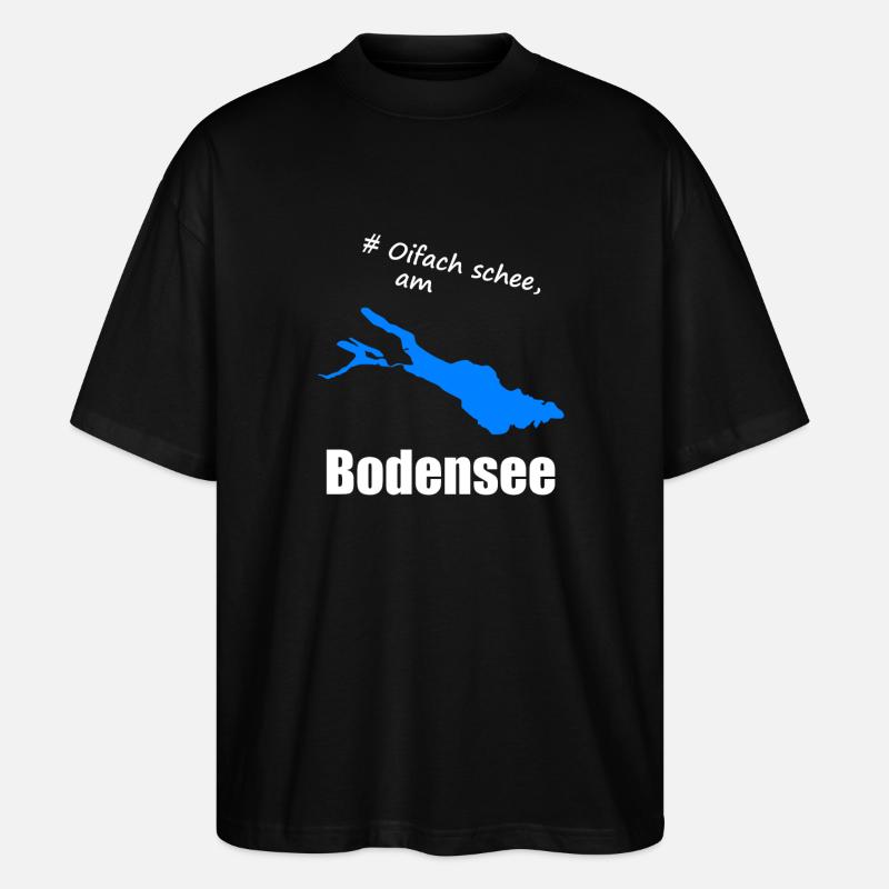 # Oifach schee, am Bodensee - Stanley/Stella Oversized Unisex Bio T-Shirt Blaster 2.0 - Schwarz
