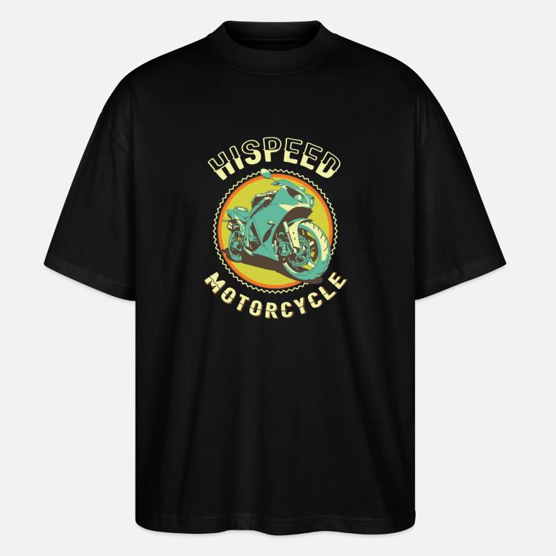 High Speed Motorcycle - Stanley/Stella Oversized Unisex Organic T-shirt Blaster 2.0 - black