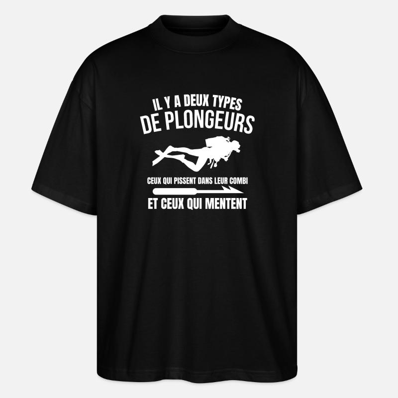 plongée sous-marine, masque de plongée - T-shirt bio Blaster 2.0 coupe oversize Stanley/Stella Unisexe - noir