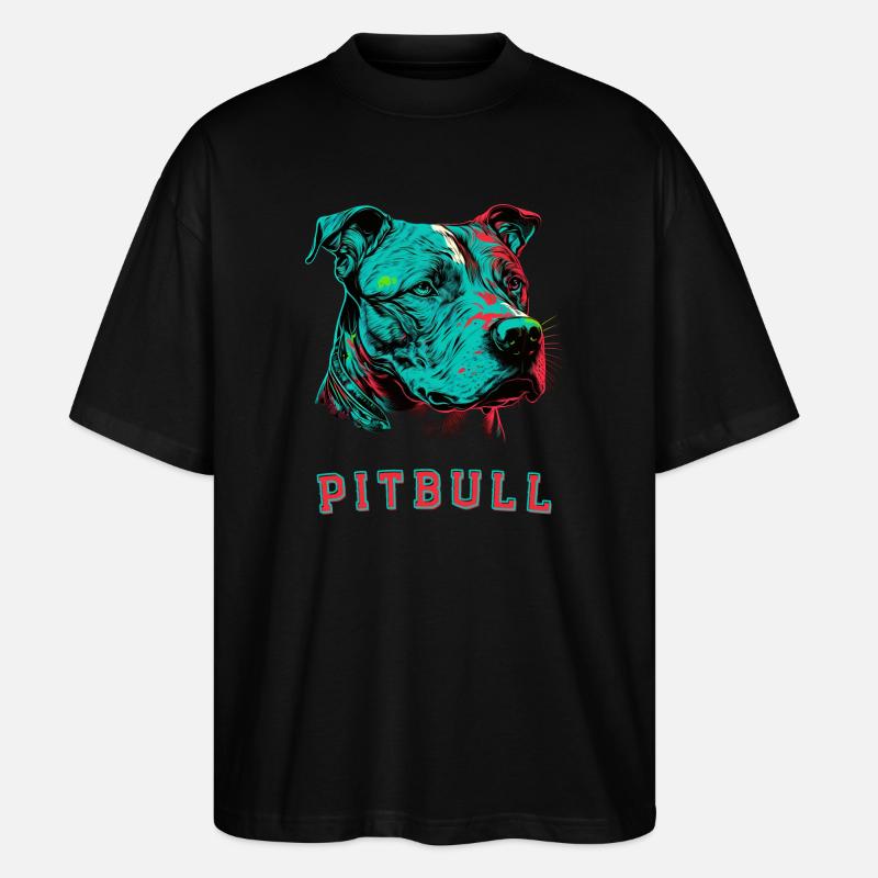 Pitbull - Stanley/Stella Oversized Unisex Bio T-Shirt Blaster 2.0 - Schwarz