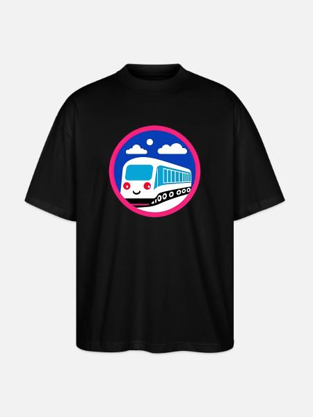 Locomotive, train, railway - Stanley/Stella Oversized Unisex Organic T-shirt Blaster 2.0 - black