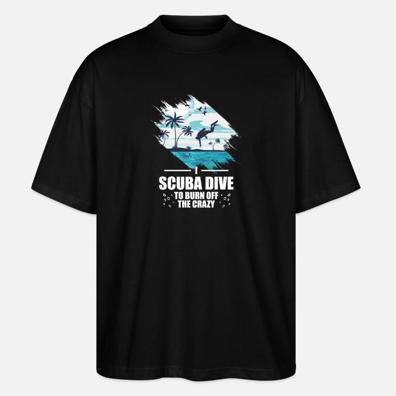 Scuba Diver Speerfischen Design - Stanley/Stella Oversized Unisex Bio T-Shirt Blaster 2.0 - Schwarz