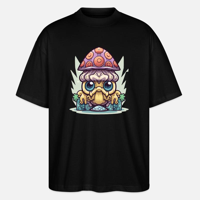 Kawaii-Pilzwächter - Stanley/Stella Oversized Unisex Bio T-Shirt Blaster 2.0 - Schwarz