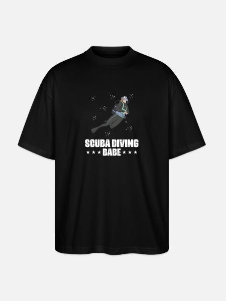 Scuba Diving Spearfishing Design - Stanley/Stella Oversized Unisex Organic T-shirt Blaster 2.0 - black