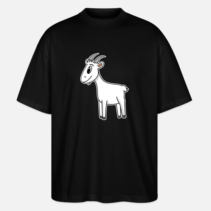 Ziege Ziegenbock Bock - Stanley/Stella Oversized Unisex Bio T-Shirt Blaster 2.0 - Schwarz