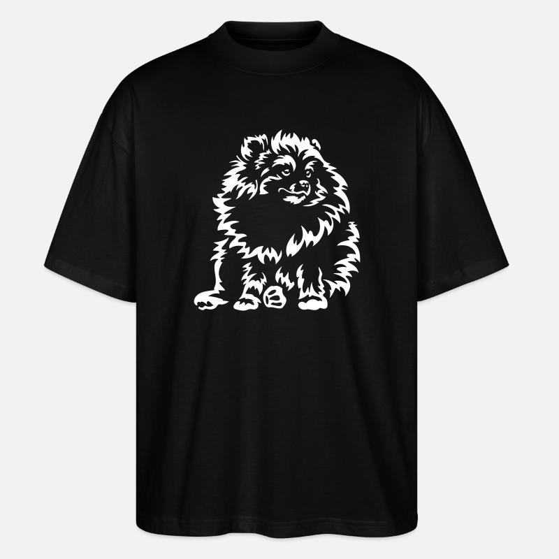 Zwergspitz "Black Edition" - Stanley/Stella Oversized Unisex Bio T-Shirt Blaster 2.0 - Schwarz