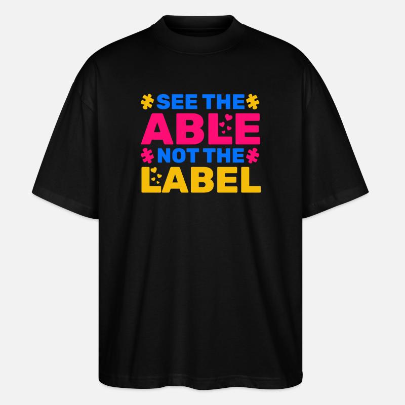Voir le Capable Pas L’étiquette - T-shirt bio Blaster 2.0 coupe oversize Stanley/Stella Unisexe - noir