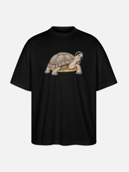 Turtle Painter Brush Painting - Stanley/Stella Oversized Unisex Organic T-shirt Blaster 2.0 - black