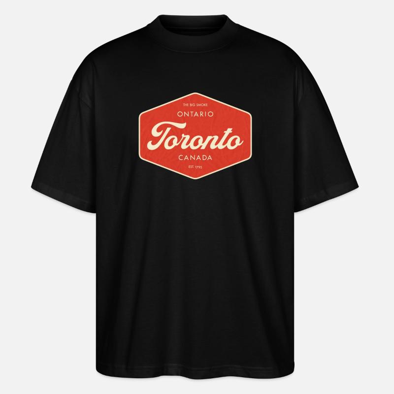 Toronto Retro Schild - Stanley/Stella Oversized Unisex Bio T-Shirt Blaster 2.0 - Schwarz