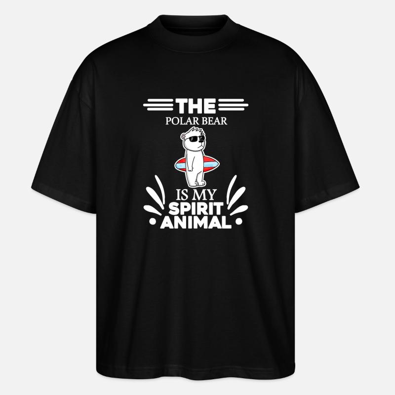 Eisbär Polarbär Bär - Stanley/Stella Oversized Unisex Bio T-Shirt Blaster 2.0 - Schwarz
