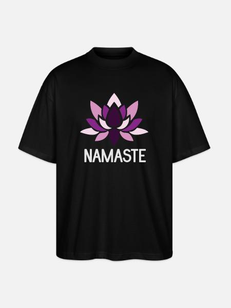 Yoga Geschenkidee - Namaste - Stanley/Stella Oversized Unisex Bio T-Shirt Blaster 2.0 - Schwarz