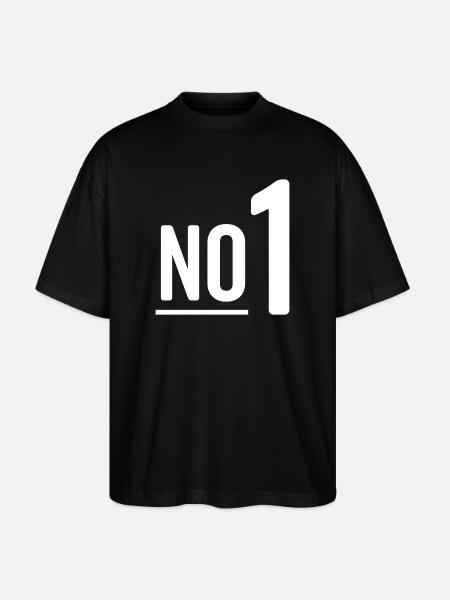No 1 - Nummer eins - Stanley/Stella Oversized Unisex Bio T-Shirt Blaster 2.0 - Schwarz