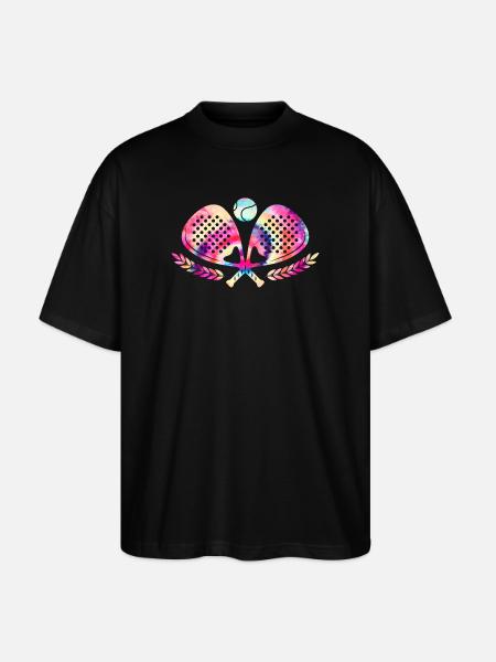 Padel Tennis Tie Dyed - Stanley/Stella Oversized Unisex Organic T-shirt Blaster 2.0 - black