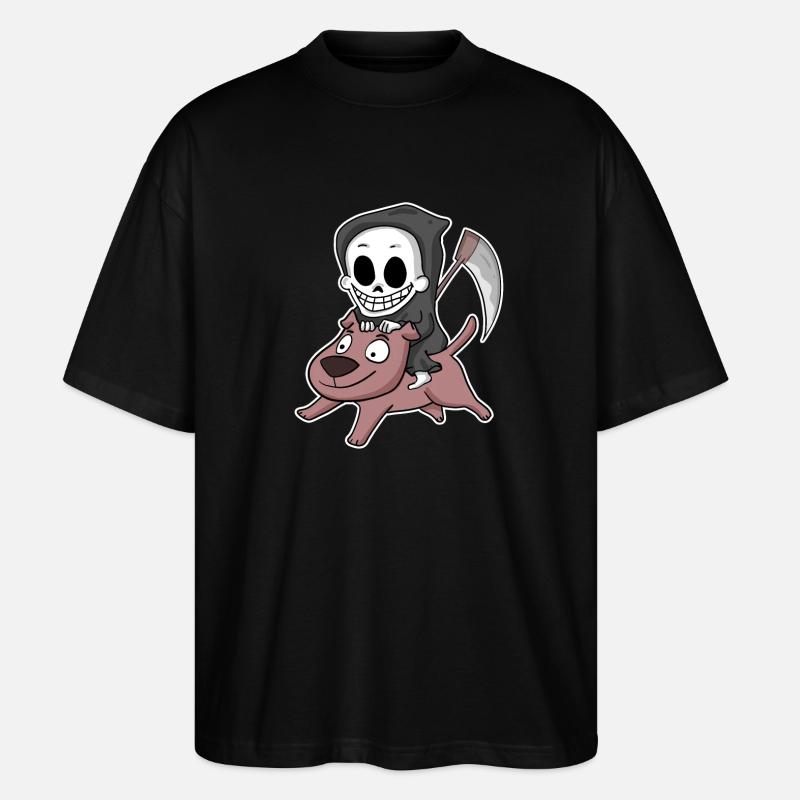 Grim Reaper Dog - Stanley/Stella Oversized Unisex Organic T-shirt Blaster 2.0 - black