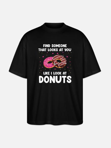 Donuts Love Design - Stanley/Stella Oversized Unisex Organic T-shirt Blaster 2.0 - black