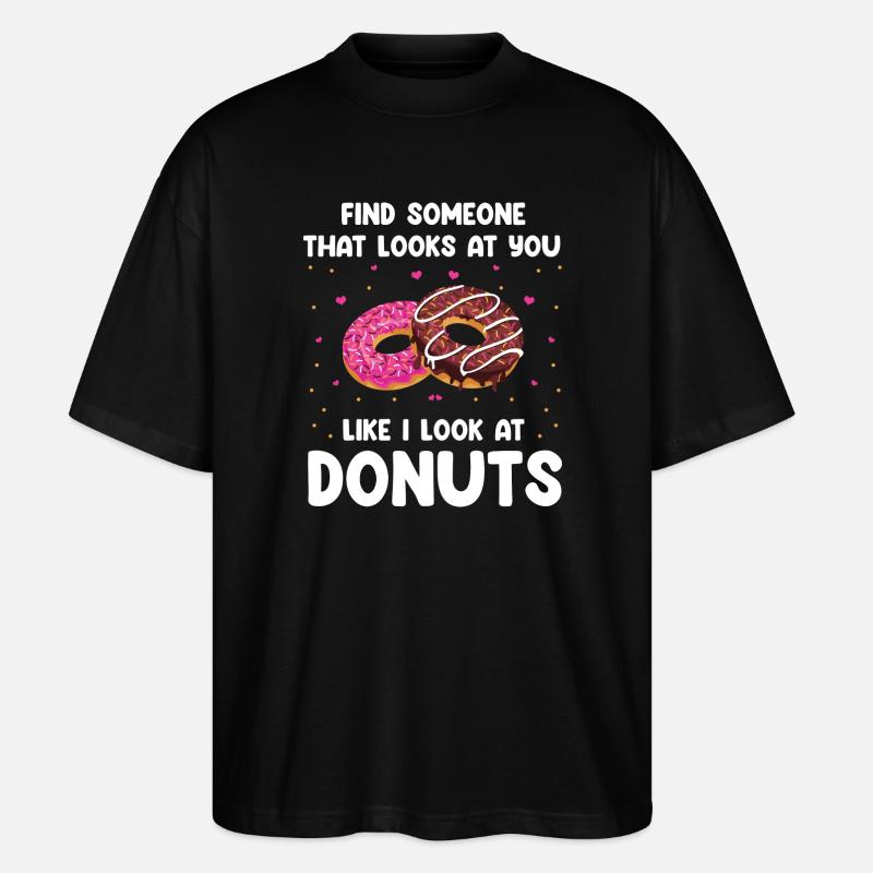 Donuts Love Design - Stanley/Stella Oversized Unisex Bio T-Shirt Blaster 2.0 - Schwarz