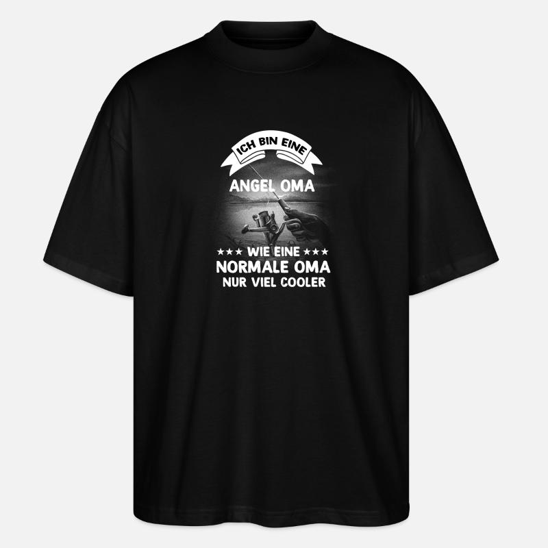 Oma Angel Design - Stanley/Stella Oversized Unisex Bio T-Shirt Blaster 2.0 - Schwarz