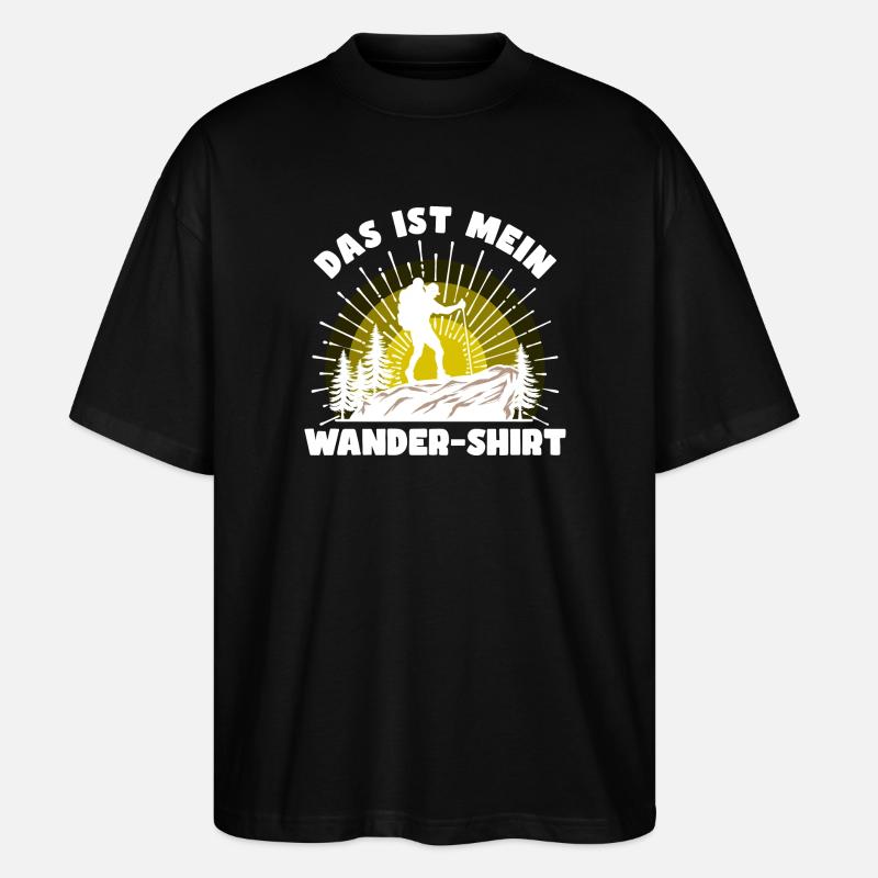 Wandern Statement Bergsteigen Klettern Statement - Stanley/Stella Oversized Unisex Bio T-Shirt Blaster 2.0 - Schwarz