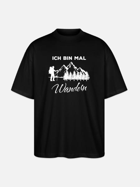 Wanderer Bergsteigen Statement Wandern Klettern - Stanley/Stella Oversized Unisex Bio T-Shirt Blaster 2.0 - Schwarz