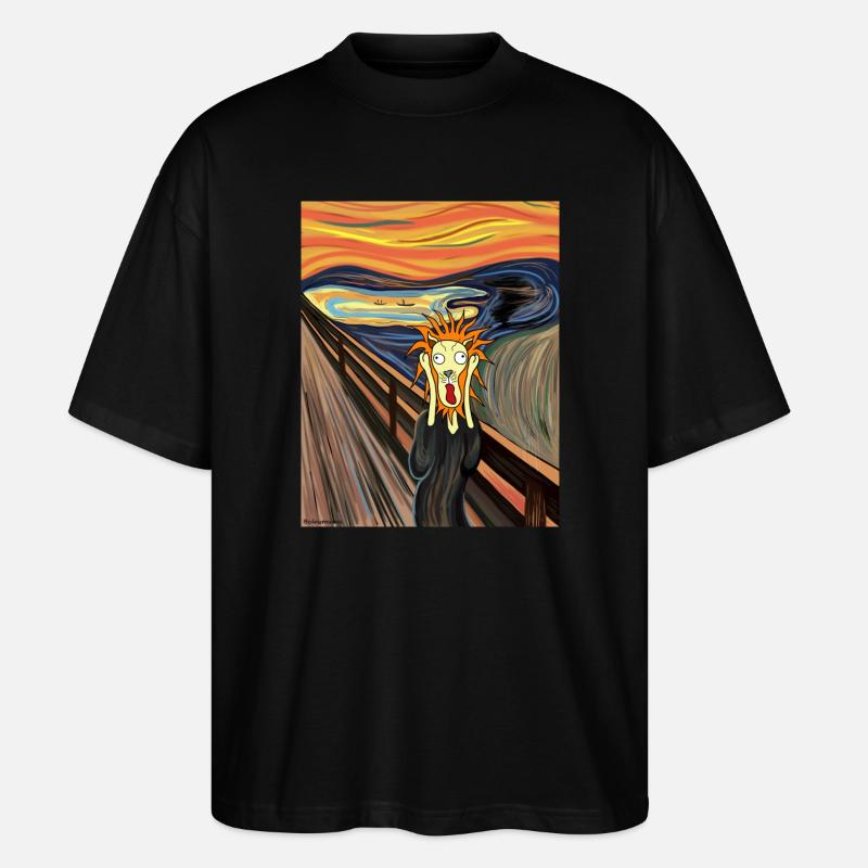 Schrei! Ein lustiger Löwe - Stanley/Stella Oversized Unisex Bio T-Shirt Blaster 2.0 - Schwarz