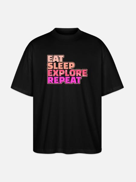 Mountaineering Hiker Hike Hiking Statement - Stanley/Stella Oversized Unisex Organic T-shirt Blaster 2.0 - black