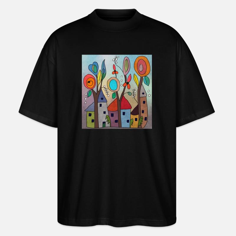 Elfendörfchen - Stanley/Stella Oversized Unisex Bio T-Shirt Blaster 2.0 - Schwarz