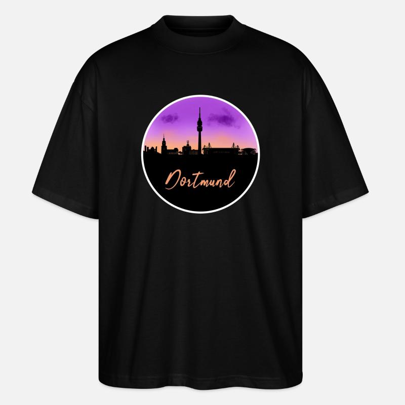Dortmund Fine Skyline - Stanley/Stella Oversized Unisex Bio T-Shirt Blaster 2.0 - Schwarz