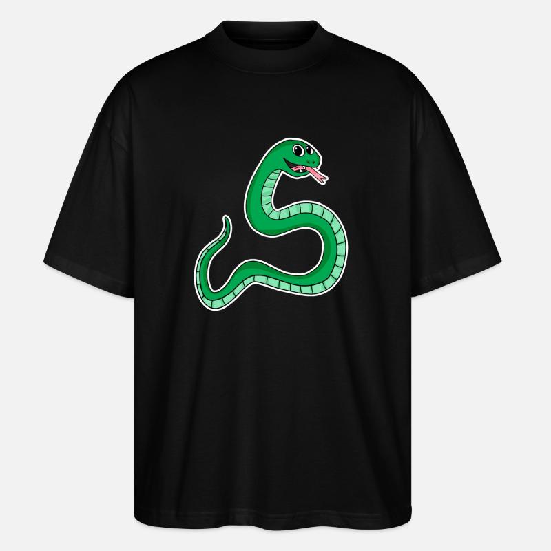 Serpent - Serpent vert - T-shirt bio Blaster 2.0 coupe oversize Stanley/Stella Unisexe - noir
