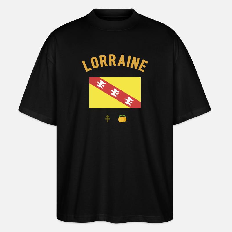Lothringen - Stanley/Stella Oversized Unisex Bio T-Shirt Blaster 2.0 - Schwarz