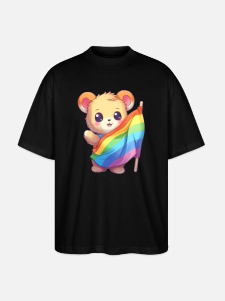 Love is a Bear Necessity - Stanley/Stella Oversized Unisex Organic T-shirt Blaster 2.0 - black