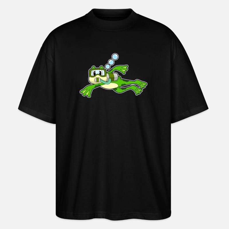 Bouteille d’oxygène Frog Diver - T-shirt bio Blaster 2.0 coupe oversize Stanley/Stella Unisexe - noir