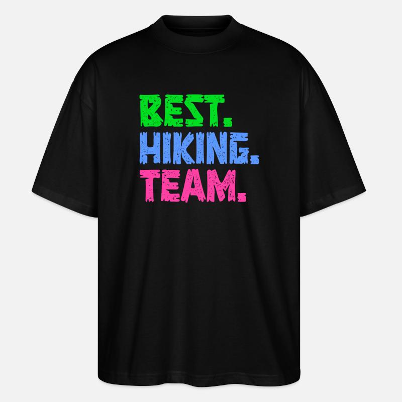 Wanderung Statement Wandern Wanderer Klettern - Stanley/Stella Oversized Unisex Bio T-Shirt Blaster 2.0 - Schwarz