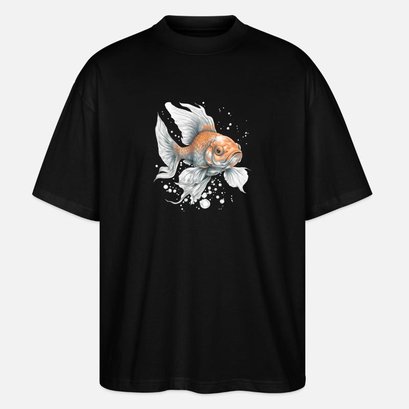 Goldfisch im Wasserblitz - Stanley/Stella Oversized Unisex Bio T-Shirt Blaster 2.0 - Schwarz